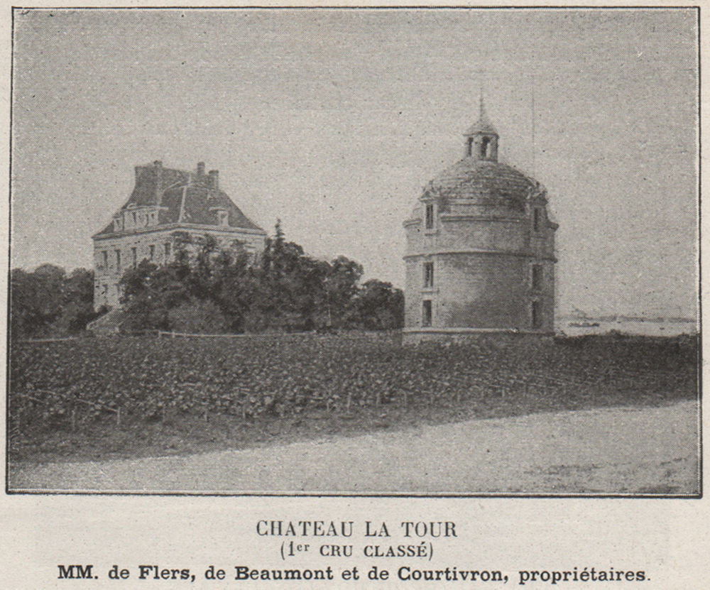 MÉDOC. PAUILLAC. Chateau la Tour (1er Cru Classé). Courtivrons. SMALL 1908